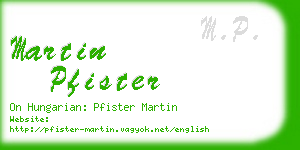 martin pfister business card